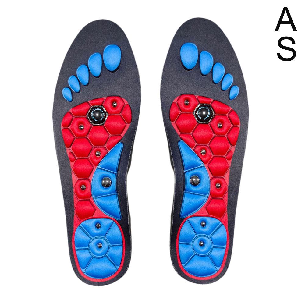 1 Pair High-end Acupressure Foot Insoles for Men Women Orthopedic Gel Magnetic Shoe Inserts Magnet Technology Support Insole
