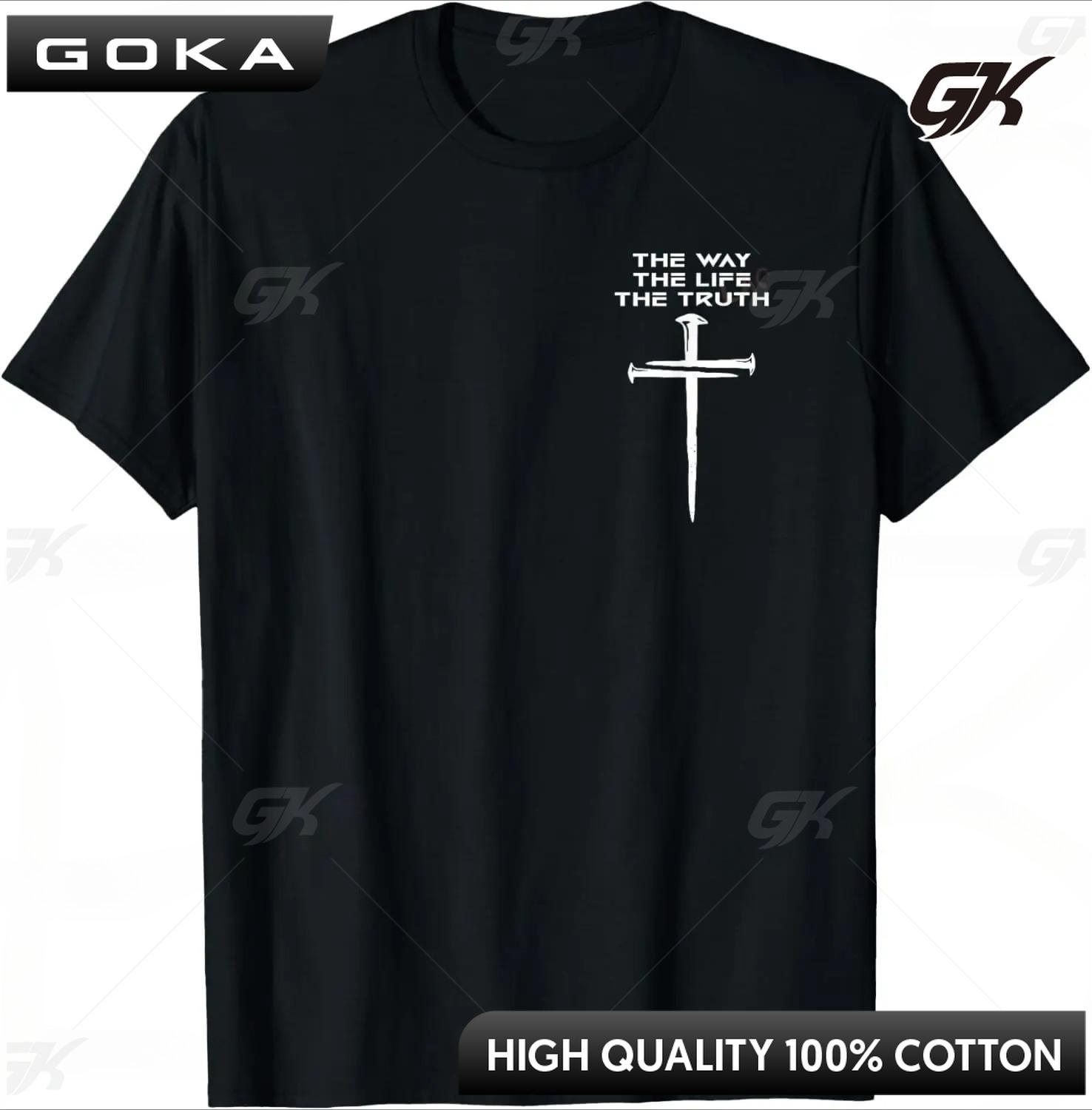 

Christian T Shirt Women Men Jesus The Way Truth Life TShirt Graphic T Shirts Vintage Unisex Clothes Great with Jeans 4XL