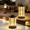 New Chinese Style Solar Outdoor Pillar Light for Villa Courtyard Entrance
