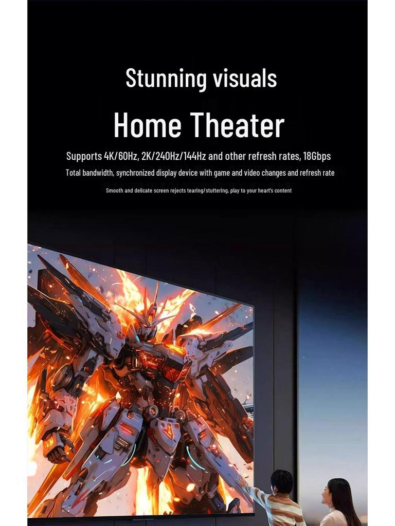 8K 60Hz HDMI 2.1 Optical Fiber Cable for TV, Projector, Monitor