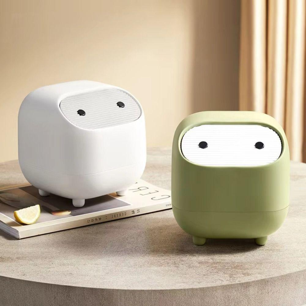 Mini Small Trash Can Press Type Garbage Container Cute Desktop Trash Bin  Bathroom Vanity