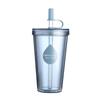 Transparent Iced Coffee Cups with Lids Water Cup gift Straw Bottle  Travel