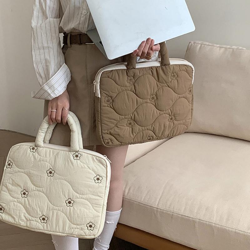 Flower Laptop Computer Sleeve Bag For 13/11Inches For Macbook For Lenovo Thinkpad For Dell For Hp Protective Handbag Case Cover