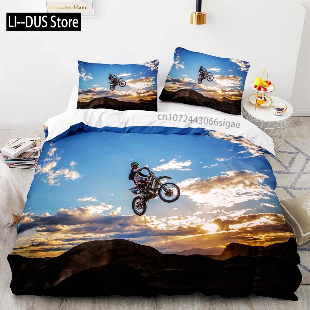 3D Print Cool Motorcycle Bedding Set Single Twin Full Queen King Size Bed Set Aldult Kid Bedroom Duvetcover Sets With Pillowcase