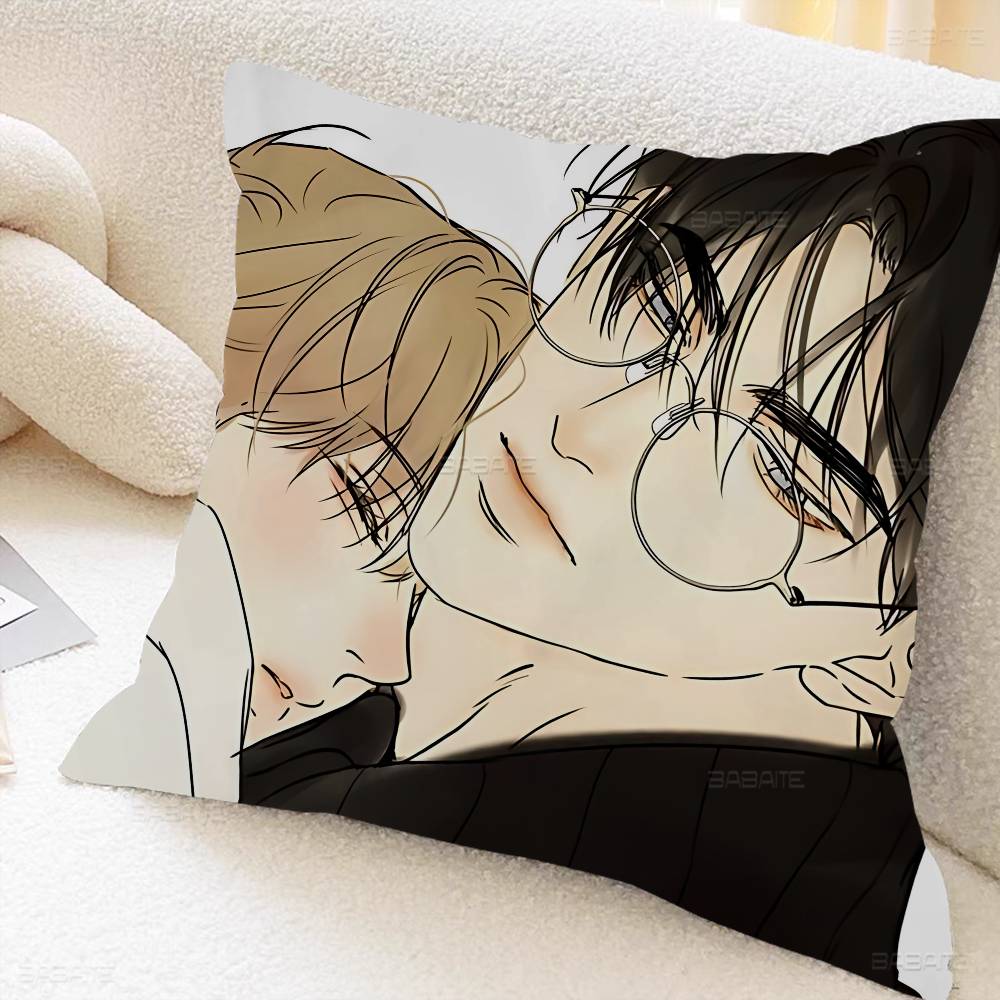 Korean Manhwa BL Anime Pillow Cushion Cover Pillowcase Living Room Sofa Home Decor Customized