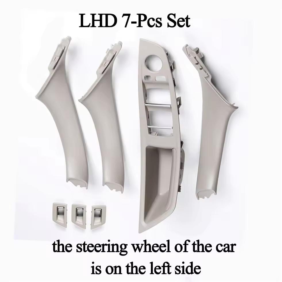 Carbon Fiber Inner Handle for F10 F11 F18 BMW 5 Series Armrest Pull Trim Cover 7 Pcs Set 51417225875 51417261933 51417225879