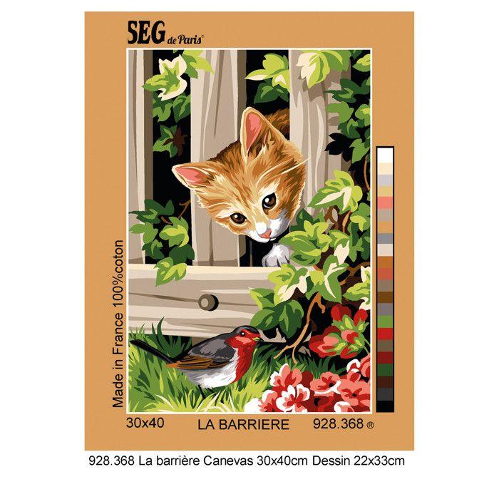 Canevas antique La barrière 30x40cm