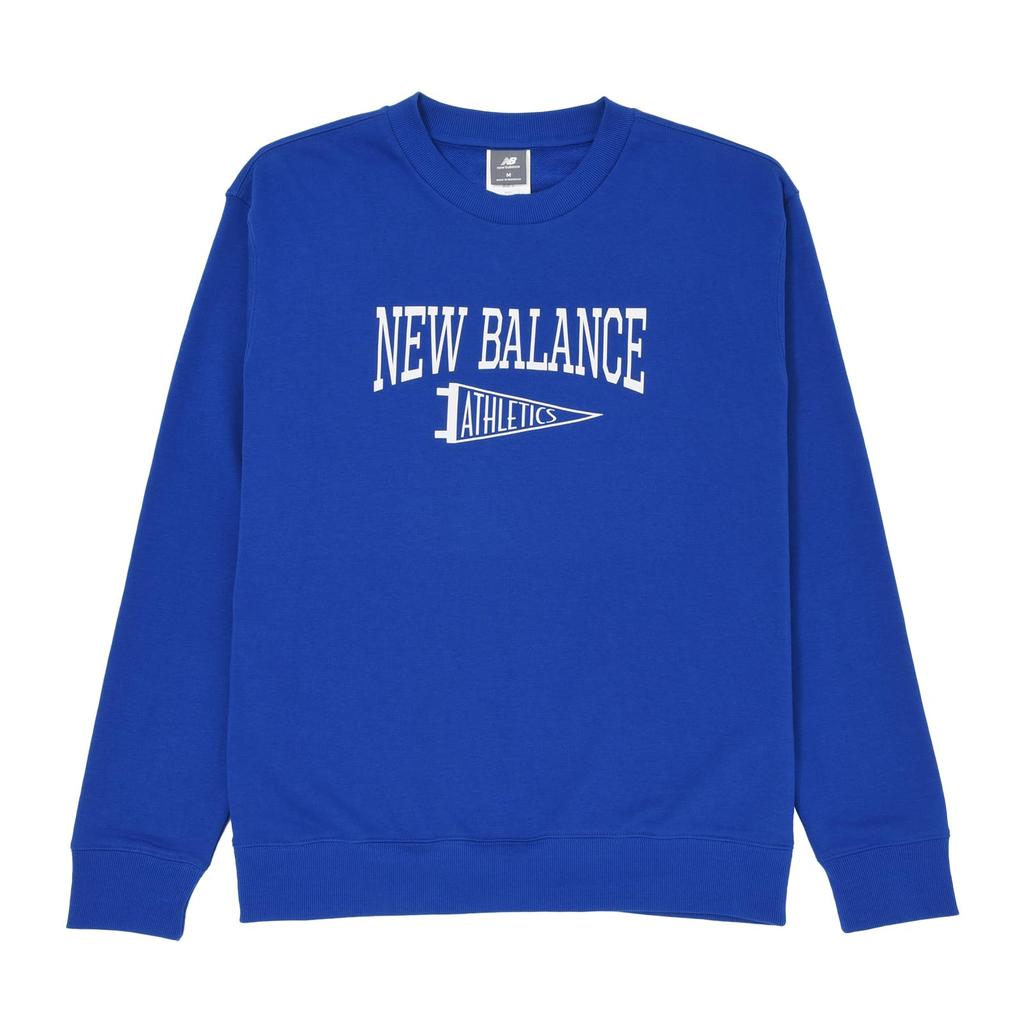 New Balance Pennant Bisiklet Yaka Sweatshirt Ağır Kumaş TRY Beden FINE BOYS'da Yer Alan (MT43950) (Takım Kraliyet) S,