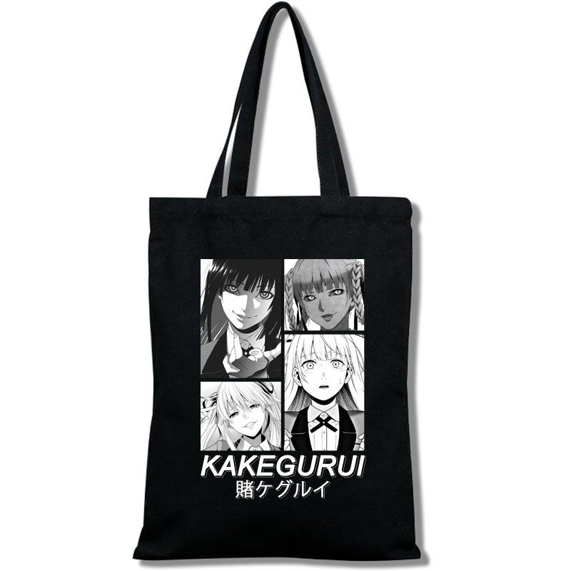 Сумка через плечо Kakegurui Betting Abyss Школьница Покупки Холщовая Ручная Сумка-Мессенджер Холщовая Сумка non-zipper style 10