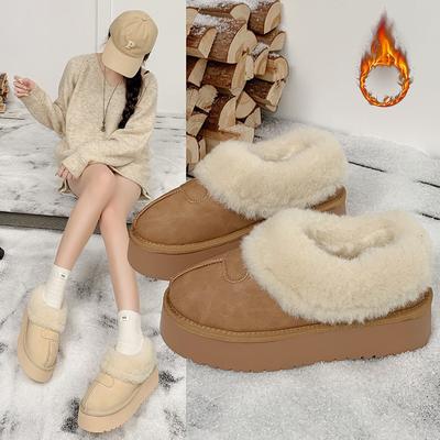 Cotton Slippers Women's Autumn and Winter 2025 New Indoor Home Bag and Thick-soled Plush Warm Snow Boots Women's Outer Wear