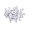 DIY Handmade Necklace: White Round Beads with Black Letters (26-Letter Set) for Phone Chains & Accessories
