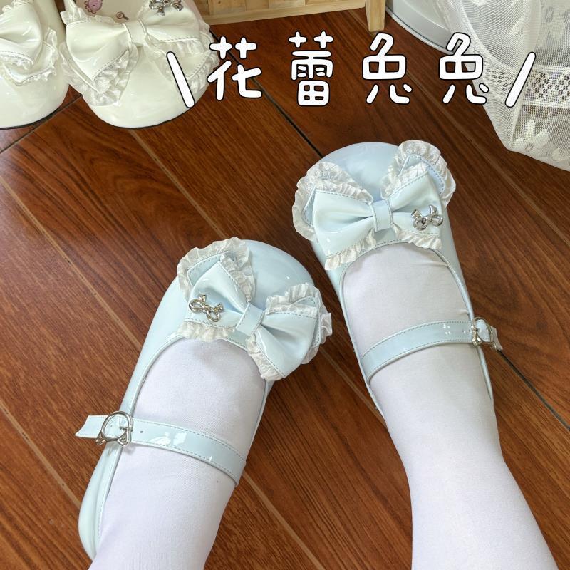 Shufeng Mary Jane shoes with skirt jk one-word buckle round head cute sweet lo shoes