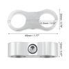 X AUTOHAUX Car Hose Separator Clamp Fuel Line Connector for Oil Fuel Hose Aluminum Alloy AN6 Silver Tone 2pcs