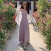 2026 Summer Korean Spaghetti Strap Dress & Sun Protection Shirt Set