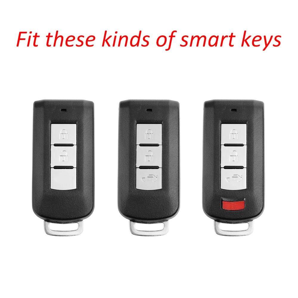 Slim Car Key Fob Case Cover Keychain For Mitsubishi Outlander Pajero Sport Eclipse Cross ASX Montero Mirage Xforce Lancer RVR