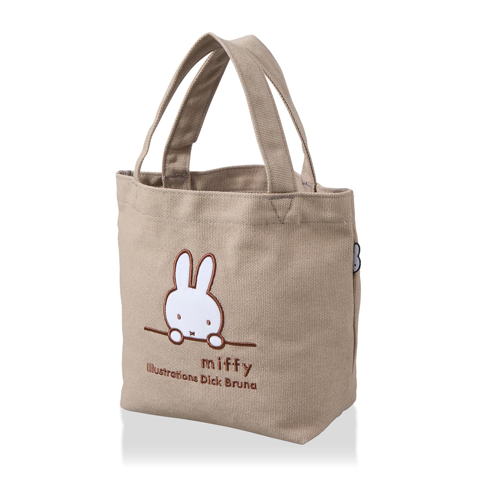

Mini Miffy Tote Bag B313. Greige Miffy Face