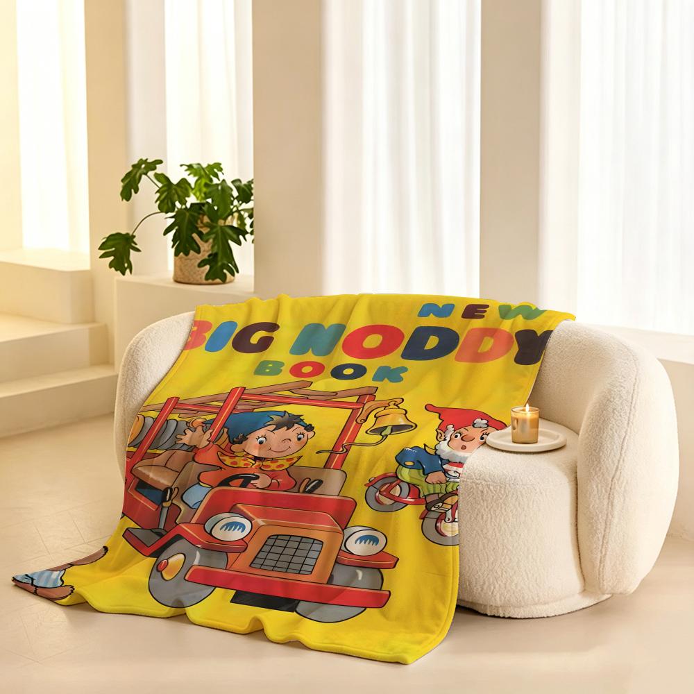 Kreslená N Noddy Přehoz Měkká Teplá Flanelová Fleece Přehozová Deka na Pohovku Postel Cestování Domov