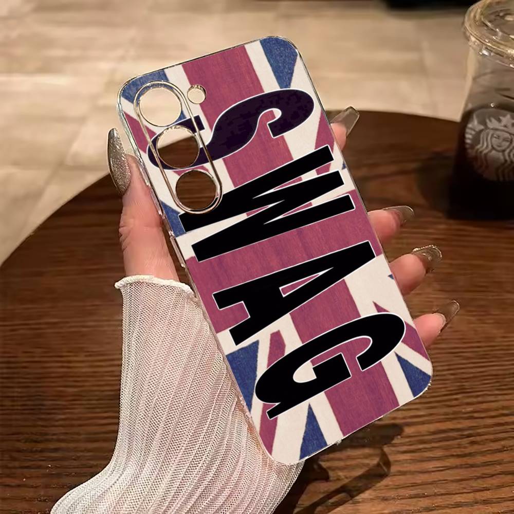

Clmj --Leopard Print -SWAG Clear Phone Case for Samsung Galaxy A71, A70, A52, A51, A40, A30 Samsung a70