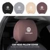 RUN1 For Volkswagen VW Car Seat Headrest Pillow Anti-Dirty Protective Cover Dustproof Scirocco Passat Polo B5 B6 B7 CC Tiguan Sharan