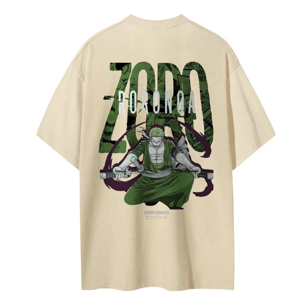 ONE PIECE Animation Derivatives Roronoa Zoro Printed Cotton Crew Neck Tshirt Mens Summer High Quality Casual 2025 Trending