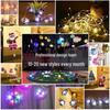 LED Christmas Tree Snowflake String Lights with Santa Claus Decoration