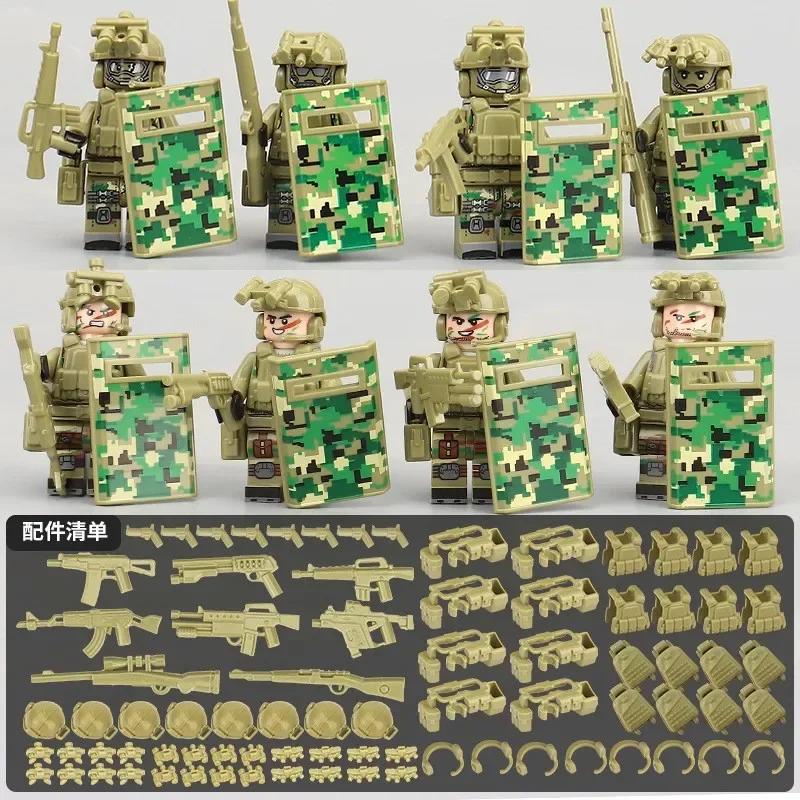 Kompatible Baustein Militär Minifiguren Polizei Geist Spezialkräfte Minifiguren Kinder Puzzlespielzeug