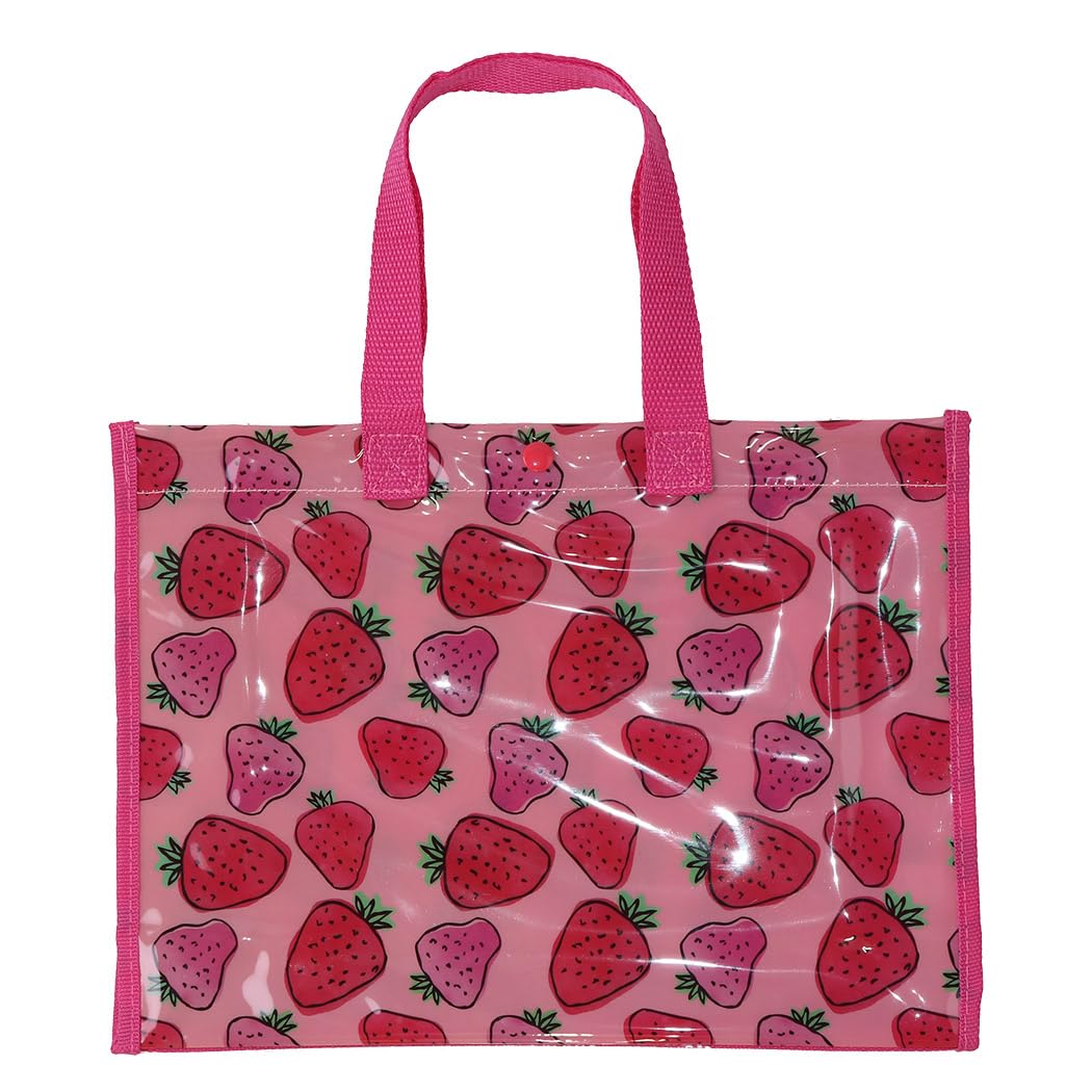 

Pool Beach Tote bag170 Strawberry [Teddy] Bag, Bag, Girls, Boys, Kids, Waterproof, Swimming, Vinyl, Transparent, Bag, (F Pink)