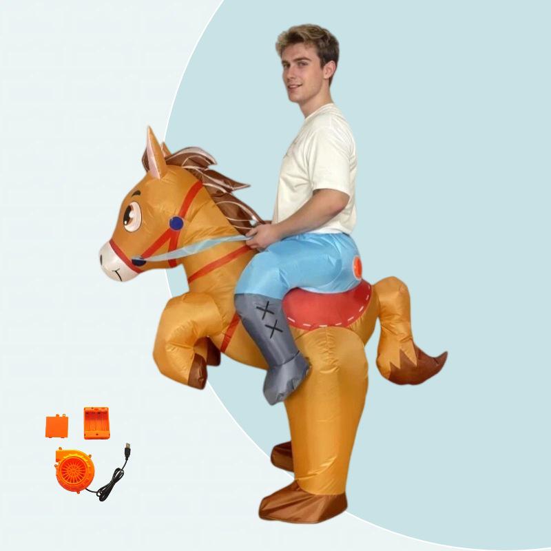 Disfraz Inflable de Caballo Divertido para Festivales y Actuaciones