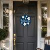 Decorative Wood Sign for Porch Wooden Daisy Welcome Front Door, Rustic Farmhouse Hanging Wall Decor Floral Art with Hemp Rope, Plaque Home Entrance