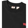 Levis Logo Print Ribbed Crew Neck Simple Loose Long Sleeve Sweatshirt Men Sweatshirt Black 002HJ-0001