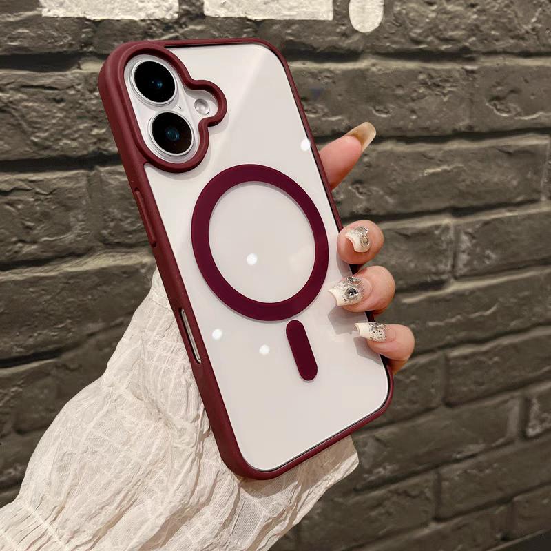 

New Transparent Magnetic Phone Case For iPhone 16 Pro Max 15 Plus 14 13 Mini 12 11 Magsafe Wireless Charging Protect Hard Cover For iphone11Pro