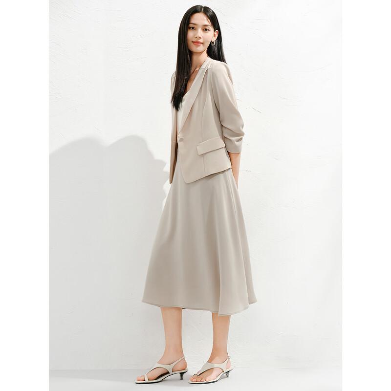 JIUZI ANNACAO Elegant Commuter Acetate A-line Skirt XL