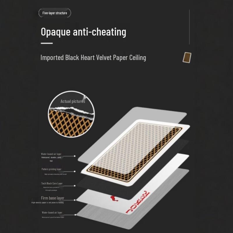 WenNiu Guandan Premium Black Core Linen Playing Cards - 10 Decks