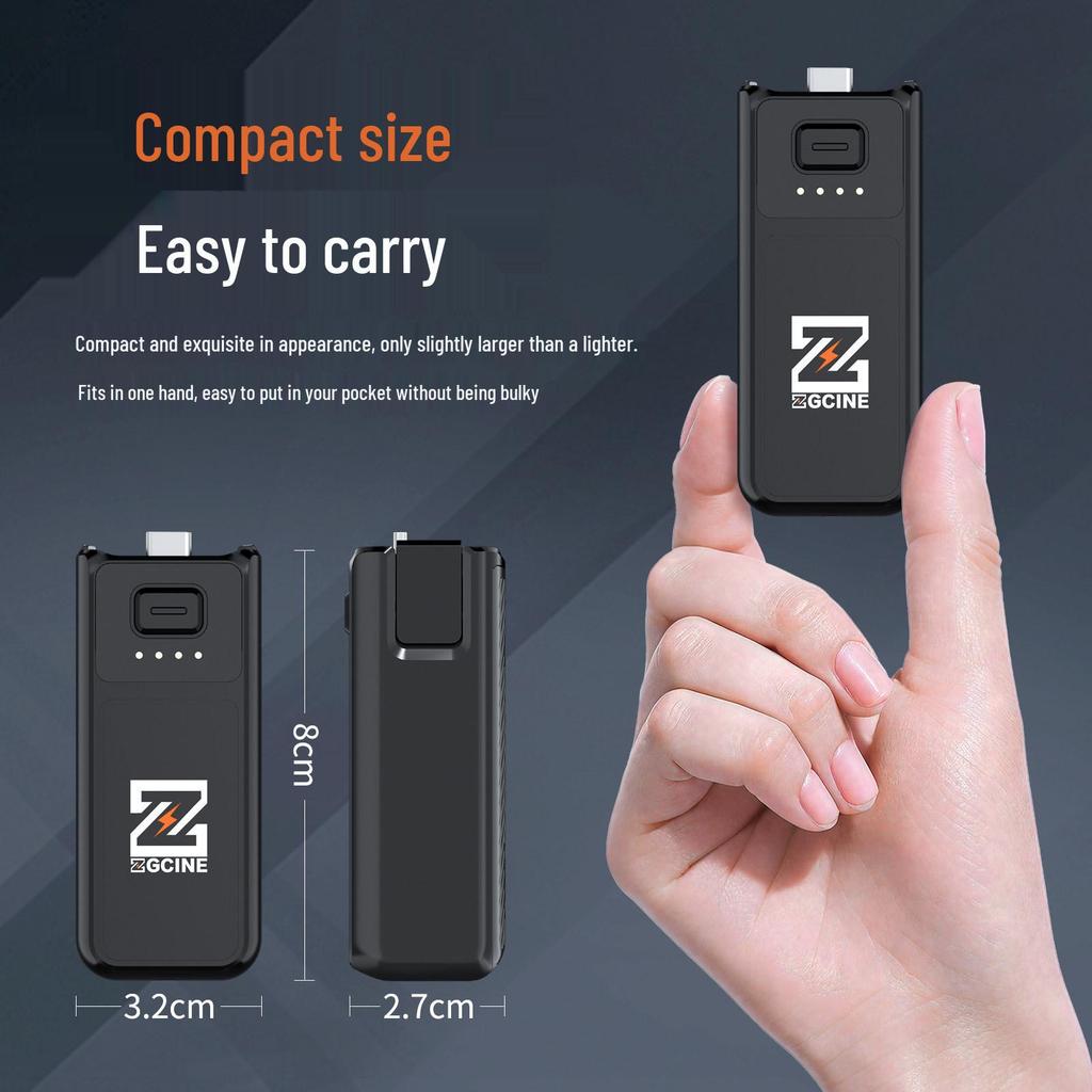 ZGCINE Compact Battery Grip & Power Bank for DJI Osmo Pocket 3