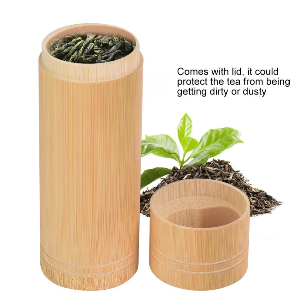 Wood Portable Tea Canister Sealed Tube Design Sealed Tea Container Box Tea Storage Jar  Travel Use