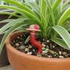 3PCS/SET Resin Earthworm Flowerpot Decoration Realistic Earthworm Ornaments  Succulent Plants