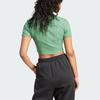 Adidas Originals Essentials Ribbed Crop T-Shirt Women Tops Light-Green IY9665