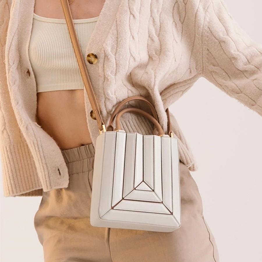 Crossbody Bag Women'S Niche Design Advanced Sense Contrasting Color Pleats Fashion Versatile Trendy Shoulder Handbag
