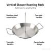 Lihe Stainless Steel Vertical Chicken Roaster Pan, BBQ Roasting Tray With Skewers & Basting Brush, Multiple Kit Options