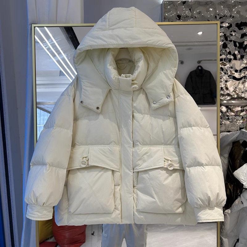 

Жіноча зимова куртка з капюшоном, потовщена, на пуху, 2025 S for 90-120 lbs