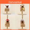 Plush Cook Capybara Pendant Toy Keychain Stuffed Doll Bag Decoration Kids Gift