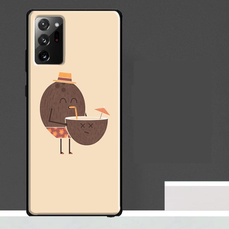 Summer Fruit Coconut Case For Samsung Galaxy S25 Ultra S21 S22 S23 S24 Ultra S9 S10 S20 Plus S25 FE Phone Cover