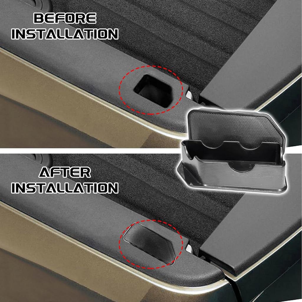 2PCS Bed Rail Stake Pocket Covers, Truck Bed Rail Hole Plugs Caps Compatible with Chevy Silverado 1500 2019-2026 & Silverado Sierra 2500 3500HD