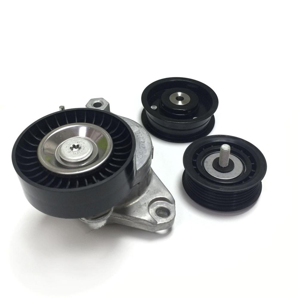 Drive Belt Tensioner +2 Idler Pulleys Set For Mercedes Benz 2720270+1419+1019 2722000270 2722021019 2722021419