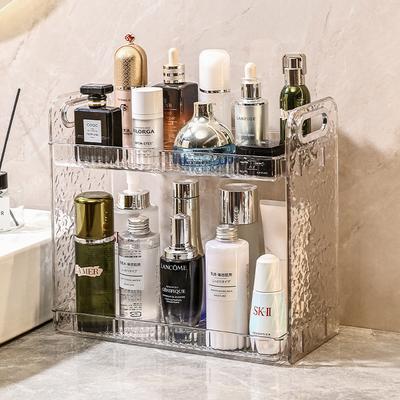 Bathroom Double Layer Cosmetics Storage Rack Toilet Storage Box Washstand Organizer Desktop Skincare Storage Rack Display Stand