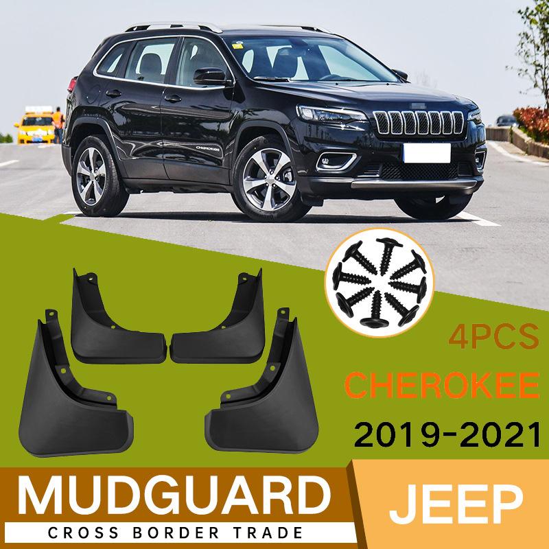 4Pcs For Jeep Cherokee 2019-2022 2020 2021 Car Tires Fenders Waterproof Mudguards PP Plastic Accessories