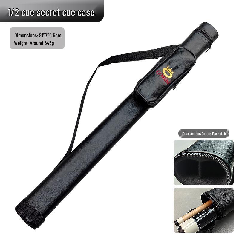 Three-Quarter Portable Billiard Cue Sleeve & Bag for Nine-ball & Big-head Cues