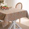 American Literary Rectangular Jacquard Tablecloth, Orange Floral Fabric, Coffee Table Decor Placemats
