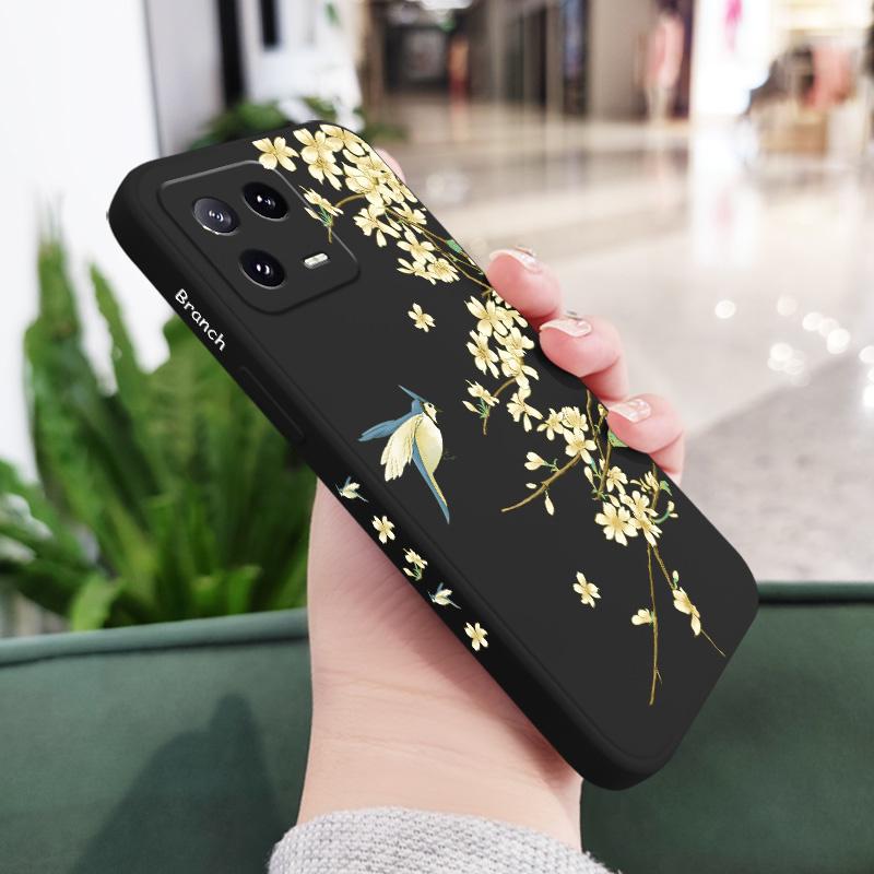 

Plum Tree Branch Phone Case For Xiaomi Mi 15 14 14T 13 13T 12 12X 12T 12S 11 11T 10 10T 9 9T Pro Lite Liquid Silicone Cover Mi 15