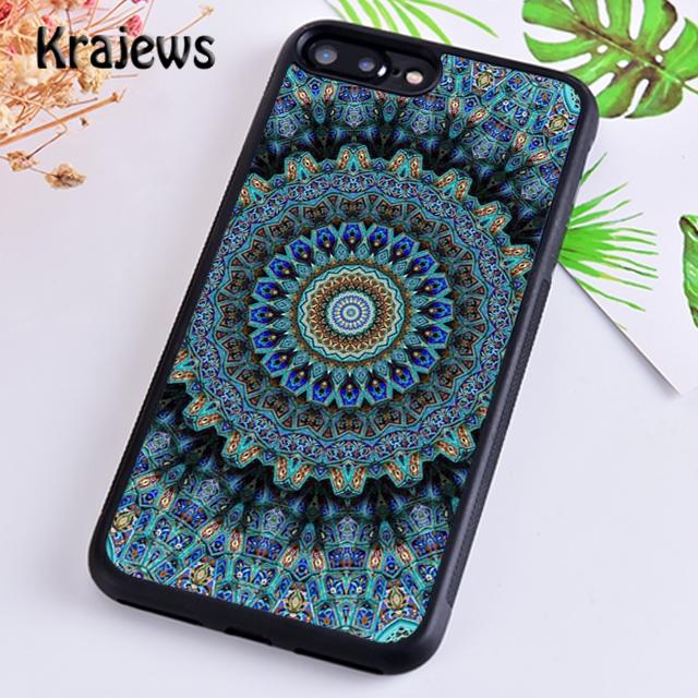 Krajews Mandala Flower Back Phone Case Cover For iPhone 17 Air 16 15 14 Plus 12 13 Pro Max Coque Shell Fundas